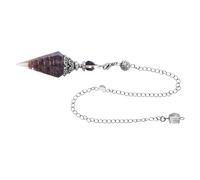 Pendule Divinatoire RéSine Amethyste AméThyste Reiki Accessoires UtiliséE dans Les Rituels Wiccans, La Divination, La GuéRison par Le Reiki.