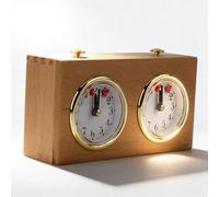 Pendule Échecs Analogique Bois Rétro Mécanique Haute Précision - Respectueux De L’Environnement, Facile À Utiliser, Idéal pour Compétitions Et Loisirs