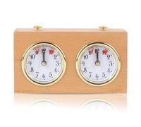 Pendule Échecs Mécanique, Horloge Classique en Bois de Pin, sans Pile, Simple et Durable - Éco-Responsable, Facile à Utiliser, Minuteur Echec e pour Tournois d’Échecs et Jeux de Sociét