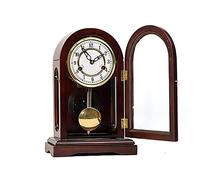 Pendule en bois avec carillons - Horloge de table mécanique pour salon, bureau, décoration d'intérieur