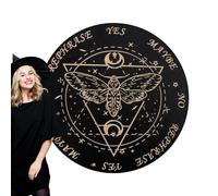 Pendule en bois - Planche Ouija en bois avec symboles énimatiques | Planche de divination alphabet à 26 lettres avec indicateurs oui/non pour la divination et la prise de décision