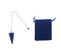 Pendule en Pierre Naturelle Lapis-Lazuli Hexagonal Vintage pour la Radiesthésie, Chakra Reiki Divination Méditation Wicca