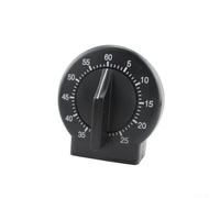 Pendule Mécanique 60 Minute Horloge Compte À Rebours Minuterie pour Maison & Bureau - ABS, Remontage Manuel, Alarme Audible, Compact 7 x 7,5 x 4,5 cm (Noir)