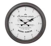 Pendule Murale Aspect rétro avec Citations D 60 cm - Atmosphera