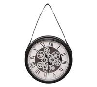Pendule Murale avec lanière et rouages Mobiles D 40 cm - Atmosphera