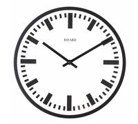 Pendule murale blanche lisible en plastique couleur : Noire