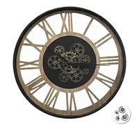 Atmosphera Horloge Paul métal et bois D57 cm