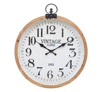 Pendule Murale Forme Gousset Esprit Vintage D 57 cm - Atmosphera