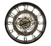 Pendule Murale Mécanique "Vintage" 50cm Gris