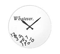 Pendule Murale,Quoi qu'il en Soit avec Les nombres,Facile à Lire Horloge Murale Ronde Silencieuse Horloges pour Salon Cuisine 25cm