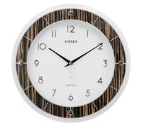 Pendule murale silencieuse Bayard verre biseauté couleur : Bois clair