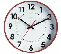 Pendule murale silencieuse Orium rouge Bons plans : Idée cadeau, Promo Couleur : Rouge