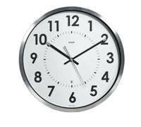 Pendule murale silencieuse ronde en métal gris Bons plans : Nouveauté taille : Diamètre 40 cm