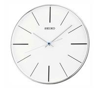 Pendule murale silencieuse Seiko argentée