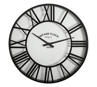 Pendule Murale Vintage "Silence" 35cm Noir