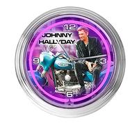 PENDULE NEON JOHNNY HALLYDAY Violet