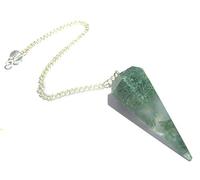 Pendule protecteur en agate mousse - Guérison Reiki Feng Shui - Cadeau de paix, méditation, métaphysique, bien-être spirituel