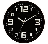Atmosphera Horloge "Silence" argent et noir D30cm