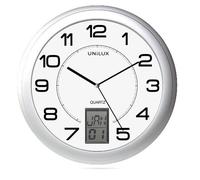 Unilux Horloge murale – Mouvement haute précision – Gris métallisé 30 cm