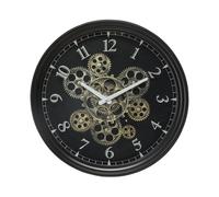 Pendule Vintage en Métal "Luxe" 37cm Noir