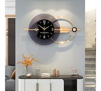 Pendules Murales Art Métal Horloge Murale Geante Xxl 100cm Mur De Moderne Numerique Horloge Pour Le Salon Creative Horloge Murale Silencieuse Decoration D'interieur black2-86x43cm