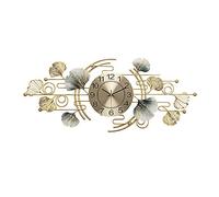 Pendules murales Grande horloge murale créative décorative - Silencieuse sans tic-tac - Style de personnalité simple Horloge murale en fer forgé - Alimenté par batterie - Décoration de cuisine, de m