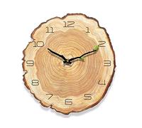 Pendules Murales Horloge Murale Créative Nordique Salon Chambre Bureau Silencieux Anneau Annuel en Bois Horloges Murales d'art Décoration d'intérieur (Color : A, Size : 38x40cm)