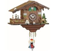 Pendulette en miniature de la Forêt Noire - Kuckulino - Maison suisse - Mouvement quartz - Chant du coucou