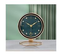 Pendulettes de Bureau Horloge de Table métallique Nordique Domestique Salon Table de Bureau Horloge Texture Texture Cadran sourdine décoration Petite Horloge de Table HD Verre Horloge Pendule à Poser