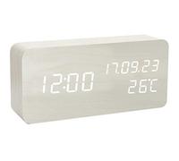 Pendulettes de Bureau Reveil Numerique Secteur Réveil De Bureau Muet Rechargeable dans Le Salon, Réveil Lumineux LED dans La Chambre, Horloge Électronique À Contrôle Sonore pour La Maison