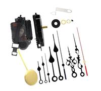 Pendulum Clock Movement Kit for Wall Clock Repair DIY Craft Projects with 3 Hand Sets Mounting Hardware Step Mechanism for 4-8 mm Panels Max Pendulum Length 35 cm