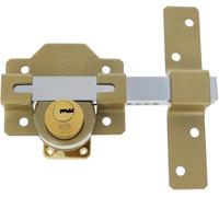 Pêne Dormant À Mort Avec Cylindre Rond Intérieur Et Extérieur Mod. 4 105 X 170 Mm Serrure À Pêne Dormant Avec Clé Comprend 5 Clés À Points Acier Martelé