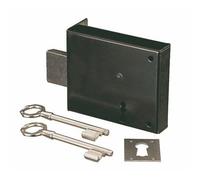 BOURG - Pène dormant noire MC horizontale - Coffre 160 x 95 mm - gauche G