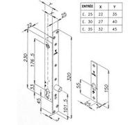 Pêne piston rotatif rond PRIMABASE sans béquille à émission en acier - OPERA - 25800-35 Noir G