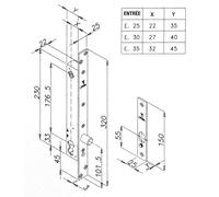 Pêne piston rotatif rond PRIMABASE sans béquille à rupture en acier - OPERA - 25600-25