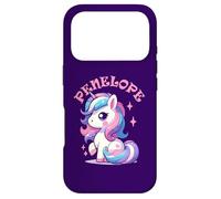 Penelope Adorable Motif Licorne pour Fille avec nom Penelope Coque pour iPhone 17 Pro
