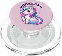 Penelope Adorable Motif Licorne pour Fille avec nom Penelope PopSockets PopGrip pour MagSafe