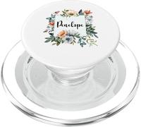 Penelope Couronne botanique Aquarelle avec nom de Fleurs Sauvages printanières PopSockets PopGrip pour MagSafe