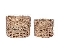 PENELOPE - Lot de 2 Paniers Ronds en Papier Imitation Rotin