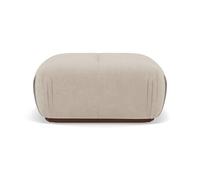 Lisa Design - Penelope - Pouf en Velours texturé, Beige