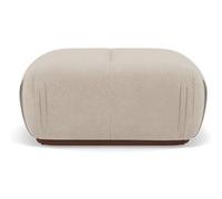Lisa Design - Penelope - Pouf en Velours texturé, Beige
