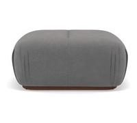 Lisa Design - Penelope - Pouf en Velours texturé, Gris