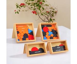 penepico Montessori Premium Ensemble d'analyse de lecture 1ère et 2ème boîte, matériel d'analyse de phrase, symboles grammaires, jeu de logique de langue, boîtes de grammaire en bois pour structure de