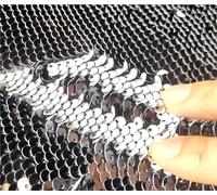 penepico Tissu sensoriel à paillettes pour enfants - Tissu à paillettes bicolore - Jouet sensoriel tactile pour enfants autistes (noir + blanc, 1 yard (91 cm x 125 cm)