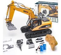PENGBU RC Jouet d'excavatrice télécommandé, véhicule de chantier