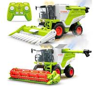 PENGBU RC Moissonneuse Batteuse Telecommande pour Grands Enfants à Partir de 3,4,5,6 Ans, Moissonneuse Batteuse Télécommandée avec Pulvérisations, Lumière et Son, Tracteur Telecommandé Enfant