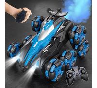 PENGBU RC Voiture Télécommandée 1:16-8 Roues Voiture Telecommandé - 2,4 GHz - Cascadeur 360° & Spray LED - avec Télécommande et Contrôle Gestuel - Jouet Enfant Garçon Fille 5 6 7 8 9 10 Ans