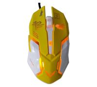 Pengchang 6 Boutons Respiration LED Souris de Jeu rétro-éclairé D.VA Reaper Souris d'ordinateur Filaire Compatible Pc Gamer Souris Souris de Jeu Gamer(Yellow)