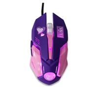Pengchang 6 Boutons Respiration LED Souris de Jeu rétro-éclairé D.VA Reaper Souris d'ordinateur Filaire Compatible Pc Gamer Souris Souris de Jeu Gamer(Purple)