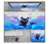 Pengchang Kawaii Caiyun Chat Tapis de Souris Accessoires PC Tapis de Bureau Protection Ordinateur Gamer Tapis de Bureau(3,500x1000x2mm)